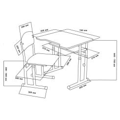Парта со стулом Sector Нежность трансформер Фото 8