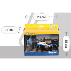 Спецтехника Bruder поліцейський квадроцикл + фігурка полісмен Фото 5