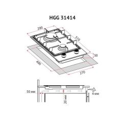 Варочная поверхность Perfelli HGG 31414 BL Фото 9
