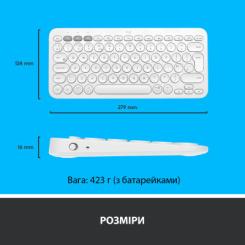 Клавиатура Logitech K380 Multi-Device Bluetooth White Фото 7