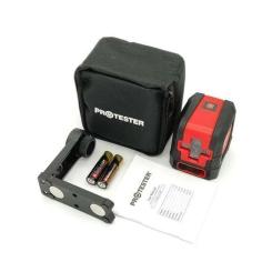 Лазерный нивелир Protester 2 линии, 1H/1V красный луч Фото 2