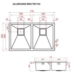 Мойка кухонная Weilor ALLERHAND WRX TB7745 Фото 8