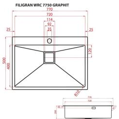 Мойка кухонная Weilor FILIGRAN WRC 7750 GRAPHIT Фото 7