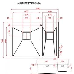 Мойка кухонная Weilor IMMER WRT DB6950 Фото 7