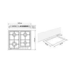 Варочная поверхность Eleyus SILVA 60 BL+RB CF Фото 8