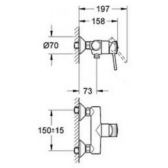 Смеситель Grohe BauClassic OHM shower exposed Фото 1