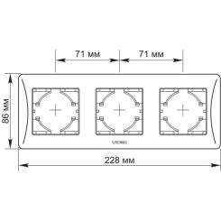 Рамка Videx BINERA белая 3 поста Фото 1