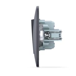 Выключатель Videx BINERA 2кл черный графит Фото 2