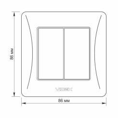 Выключатель Videx BINERA 2кл черный графит Фото 4