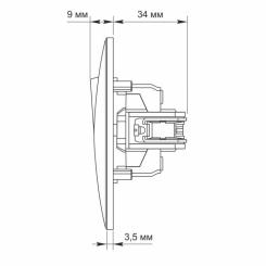 Выключатель Videx BINERA 2кл черный графит Фото 5