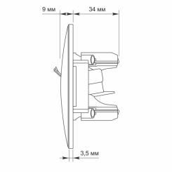 Компьютерная розетка Videx BINERA CAT6 одинарна черн Фото 4