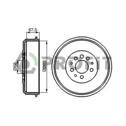 Тормозной барабан Profit 5020-0100 Фото