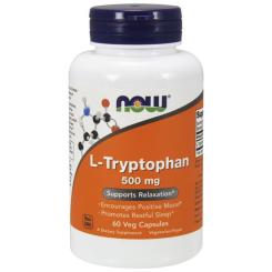 Аминокислота Now Foods L-Триптофан, 500 мг, 60 вегетарианских капсул Фото