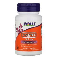 Витамин Now Foods 7-KETO, (Дегидроэпиандростерон), 100 мг, 60 Вегет Фото