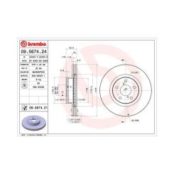 Тормозной диск Brembo 09.5674.21 Фото