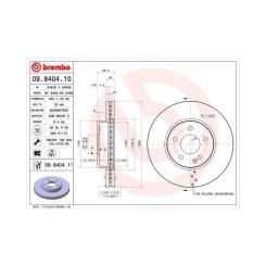 Тормозной диск Brembo 09.8404.11 Фото
