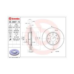 Тормозной диск Brembo 09.9997.10 Фото