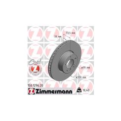 Тормозной диск ZIMMERMANN 150.1296.20 Фото