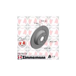 Тормозной диск ZIMMERMANN 250.1361.20 Фото