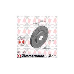 Тормозной диск ZIMMERMANN 380.2111.52 Фото