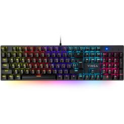 Клавиатура Vinga KBGM-100 LED Blue Switch USB Black Фото