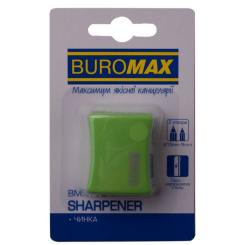 Точилка Buromax ALFA, RUBBER TOUCH з контейнером 2 отвори Фото