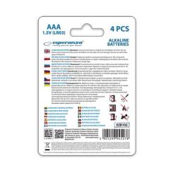 Батарейка Esperanza AAA LR03 Alkaline * 4 Фото 2