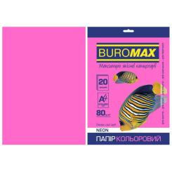 Бумага Buromax А4, 80g, NEON crimson, 20sh Фото
