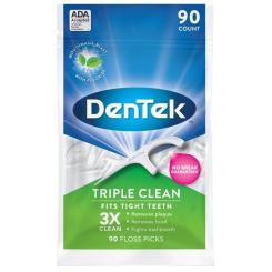 Флосс-зубочистки DenTek Потрійне очищення 90 шт. Фото