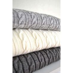 Плед Прованс Soft косы Графит 90x130 см Фото 2