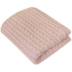 Плед Прованс Soft косы Пудра 220х240 см Фото