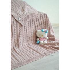 Плед Прованс Soft косы Пудра 220х240 см Фото 1