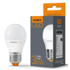 Лампочка Videx G45e 3.5W E27 3000K Фото 1