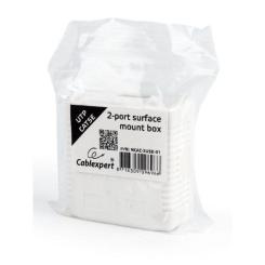 Компьютерная розетка Cablexpert RJ45x2 UTP, cat.5e Фото 2