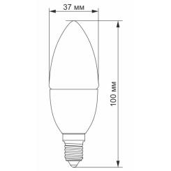 Лампочка TITANUM LED C37e 3.5W E14 4100K Фото 1