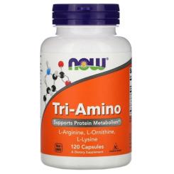Аминокислота Now Foods Комплекс Аминокислот, Аргинин, Лизин, Орнитин, Три Фото
