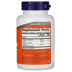 Аминокислота Now Foods Комплекс Аминокислот, Аргинин, Лизин, Орнитин, Три Фото 1