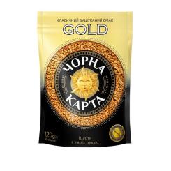 Кофе Чорна карта розчинна 120г пакет, Gold Фото