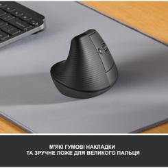 Мышка Logitech Lift Vertical Ergonomic Wireless/Bluetooth Graphit Фото 1