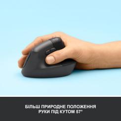 Мышка Logitech Lift Vertical Ergonomic Wireless/Bluetooth Graphit Фото 2