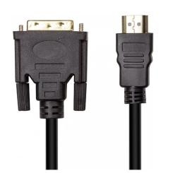 Кабель мультимедийный PowerPlant HDMI M to DVI M 1.8m Фото