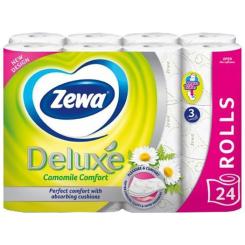 Туалетная бумага Zewa Deluxe Ромашка 3 слоя 24 рулона Фото