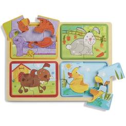 Пазл Melissa&Doug деревянные в футляре "Игривые друзья" Фото 3