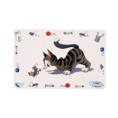 Коврик под миски Trixie Comic Cat 44x28 см Фото