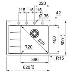 Мойка кухонная Franke Centro CNG 611-62 TL /114.0630.453 Фото 1