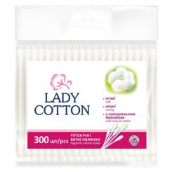 Ватные палочки Lady Cotton в поліетиленовому пакеті 300 шт. Фото