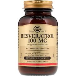 Антиоксидант Solgar Ресвератрол, Resveratrol, 100 мг, 60 вегетаріанськ Фото