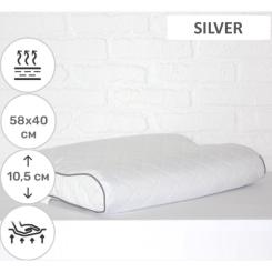 Подушка MirSon ортопедична 6020 Steep Line Silver 58х40х10.5 Фото 1