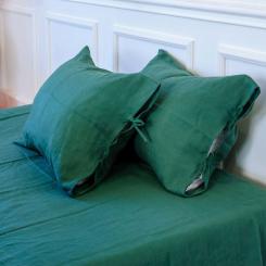 Наволочка MirSon Лен Natural Linen 50х50 Green Apple Фото