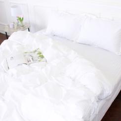 Постельное белье MirSon Satin Stripe 30-0001 White 110х140 дитячий Фото 1